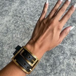 Versace Meander Leather Bracelet